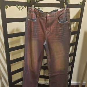 Fashion Nova Iridescent Metallic Pants